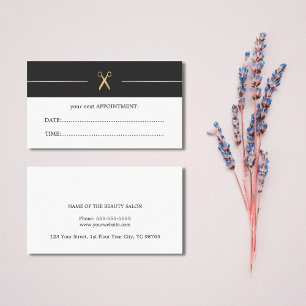 Tarjeta elegante simple de la cita del estilista