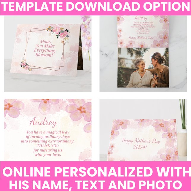 Tarjeta Elegante tipografía Cute Floral Keepsake (Elegant Typography Cute Floral Keepsake Card
)