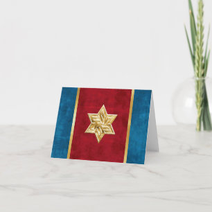 Tarjeta Elegante Velvet look Gold Star de David
