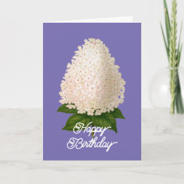 Tarjeta Elegante Vintage Hydrangea Paniculata Cumpleaños