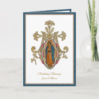 Elegante Virgen Religiosa María Guadalupe