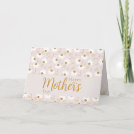 Tarjeta Elegante y delgada carta del día de la madre flora