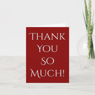 Tarjeta Elegante y elegante "¡Muchas gracias!"