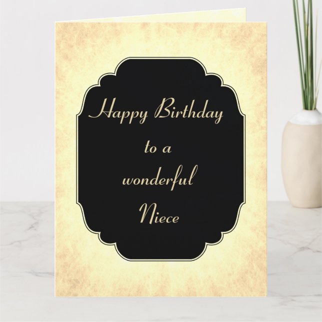 Tarjeta Elegante y elegante Noche de cumpleaños feliz (Anverso)