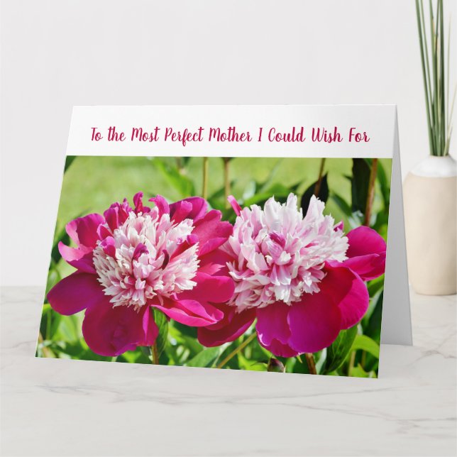 Tarjeta Elegante y más perfecta madre adoradora melodía (Anverso)