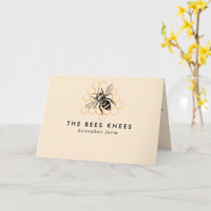 Tarjeta Elegante y minimalista apicultor plegado