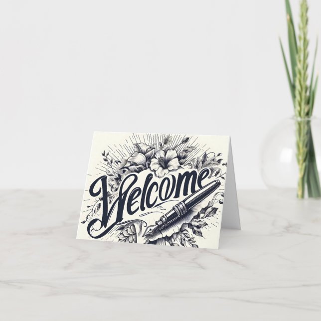 Tarjeta Elegante y personalizado Bienvenido al equipo (Anverso)