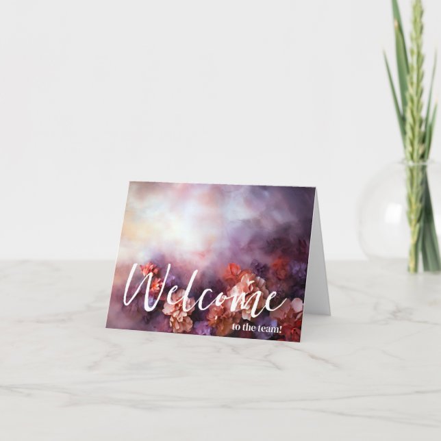 Tarjeta Elegante y personalizado Bienvenido al equipo (Anverso)