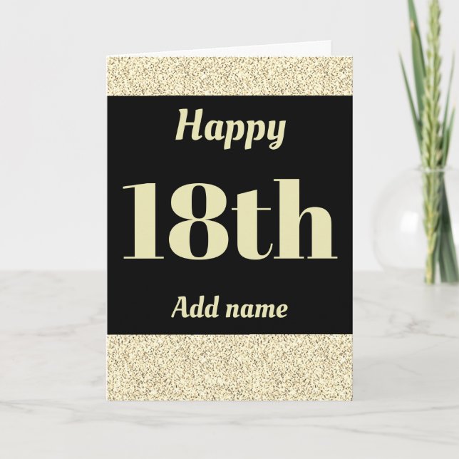 Tarjeta Elegante y personalizado cumpleaños 18 (Anverso)