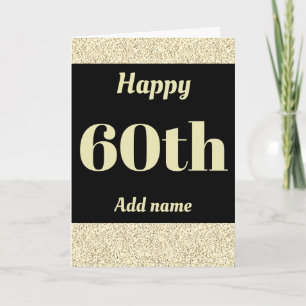 Tarjeta Elegante y personalizado cumpleaños feliz 60