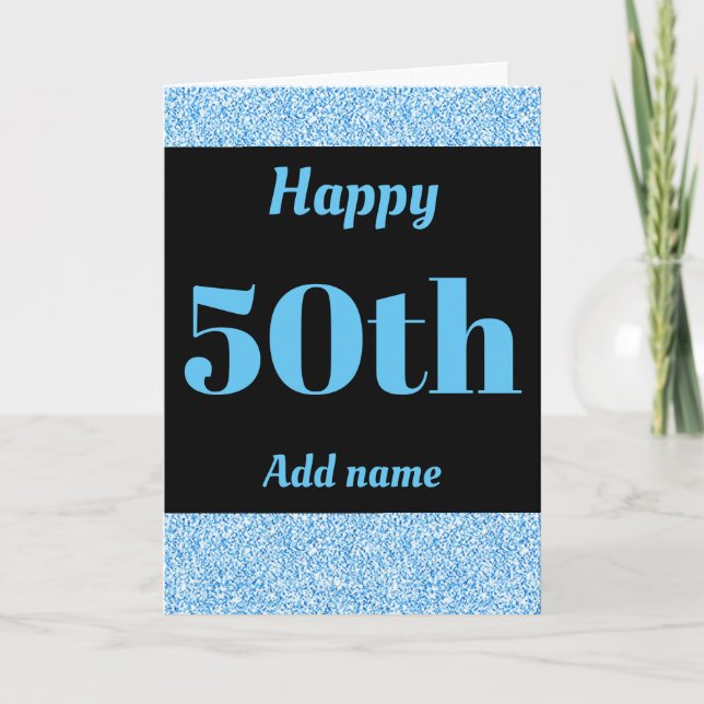 Tarjeta Elegante y personalizado feliz cumpleaños 50 (Anverso)