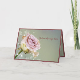 Tarjeta Elegante y Romántica Rosa Rosa Solitaria