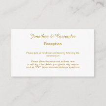 TARJETA ELEGANTE Y SENCILLA DE ENLACE DE ORO DE LA