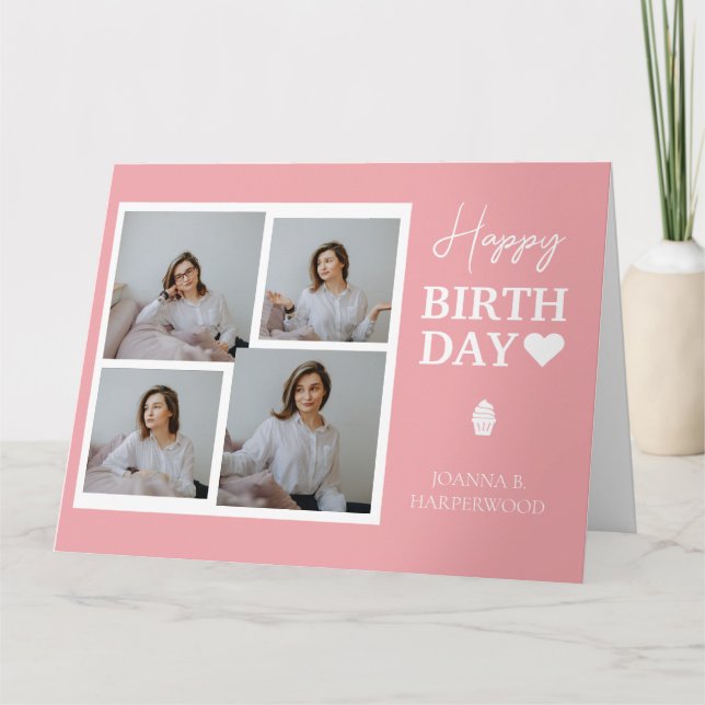 Tarjeta Elegante y simple caligrafía Aniversario elegante  (Anverso)
