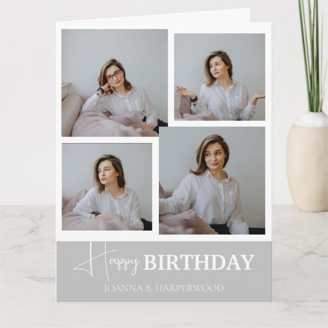 Tarjeta Elegante y simple caligrafía Aniversario elegante  (Anverso)