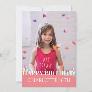 Tarjeta Elegante y simple cumpleaños elegante foto de niño