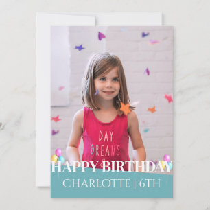Tarjeta Elegante y simple cumpleaños elegante foto de niño