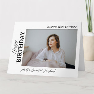 Tarjeta Elegante y simple foto estilo cumpleaños