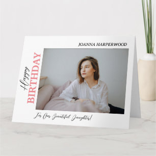 Tarjeta Elegante y simple foto estilo cumpleaños