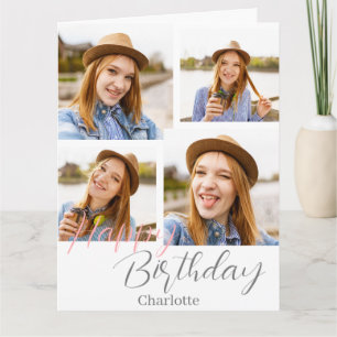 Tarjeta Elegante y simple foto estilo cumpleaños