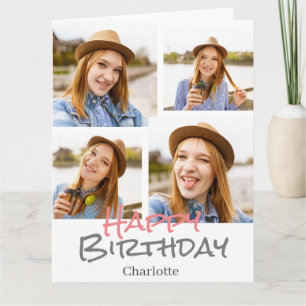 Tarjeta Elegante y simple foto estilo cumpleaños