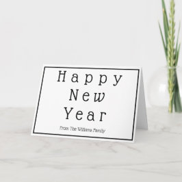 Tarjeta Elegante y simple Personalizado de Año Nuevo Feliz