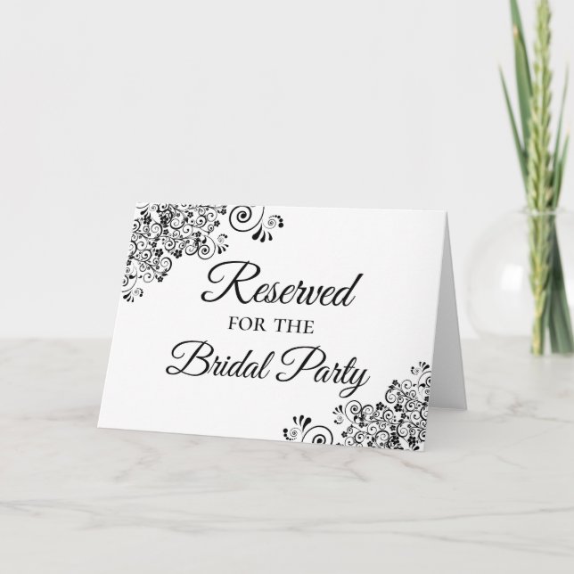 Tarjeta Elegante y simple reservado para la fiesta nupcial (Anverso)