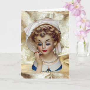 Tarjeta Elegante y sofisticado Lady Head Vase Pam Fancy
