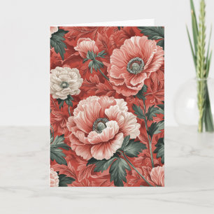 Tarjeta Elegantes lapachos blancos rojos oscuros hojas flo