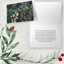Elegantes Navidades botánicos verdes