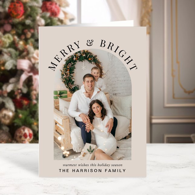 Tarjeta Elegantes Navidades de fotografía de Merry Bright  (Subido por el creador)