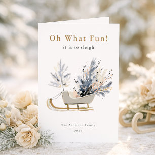 Tarjeta Elegantes Navidades de fotografía floral de invier