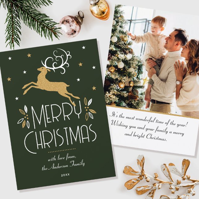 Tarjeta Elegantes Navidades Llanto verde profundo foto de  (Subido por el creador)