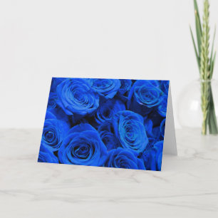 Tarjeta Elegantes rosas azules flores azules florales azul