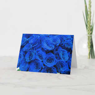 Tarjeta Elegantes rosas azules flores azules florales azul