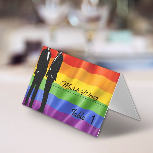 Tarjeta Elegantes y modernos hombres homosexuales Bodas ta (Subido por el creador)