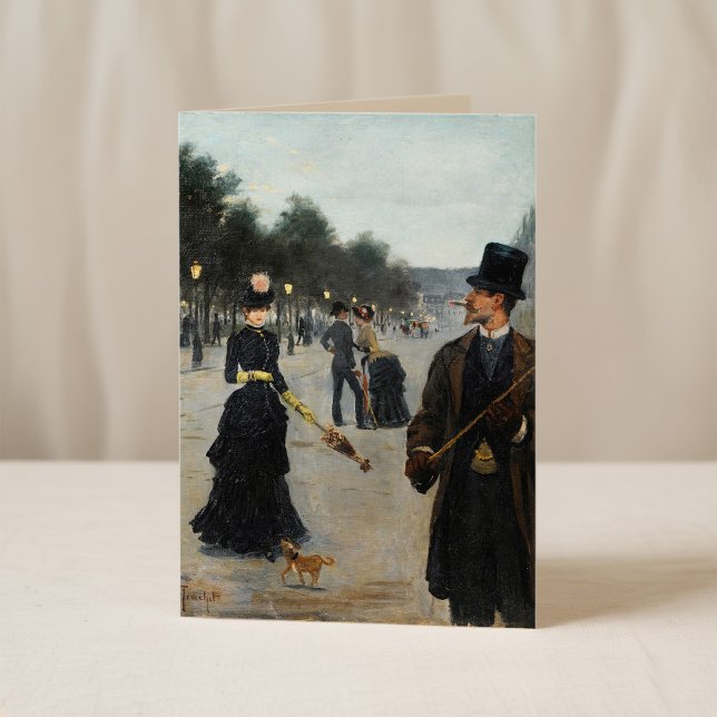 Tarjeta Élégants Wandering en París | Louis Abel-Truchet (Subido por el creador)