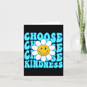 Tarjeta Elegir amabilidad cara sonriente inspiracional mun