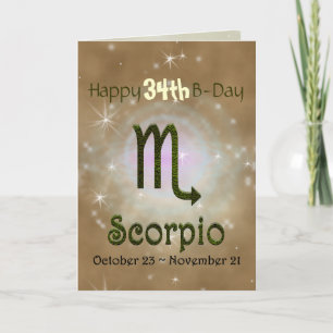 Tarjeta Elegir color Escorpio Zodiaco Rótulo Astrológico
