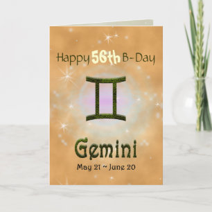 Tarjeta Elegir color Gemini Rótulo Astrológico Zodiaco