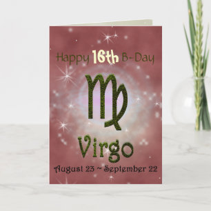 Tarjeta Elegir color Virgo Zodiac Rótulo Astrológico