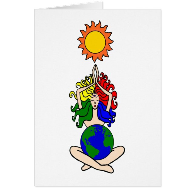 Tarjeta elemental pagana de la diosa de Sun (Frente)