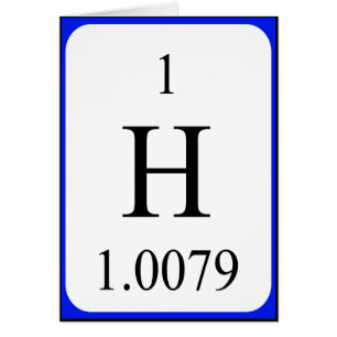 Tarjeta Elemento 1 - Hidrógeno