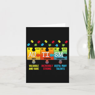 Tarjeta Elementos De Autismo Conciencia Periódica De Mesa 