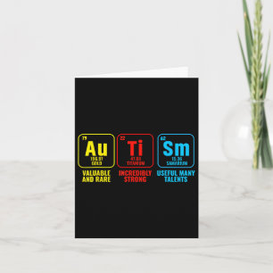 Tarjeta Elementos de autismo Conciencia periódica de tabla