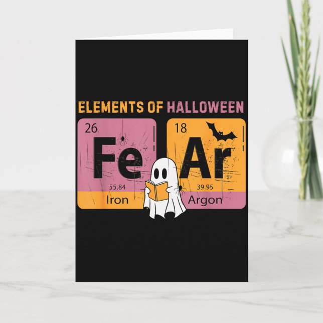Tarjeta Elements Of Halloween Fear Periodically Halloween  (Anverso)