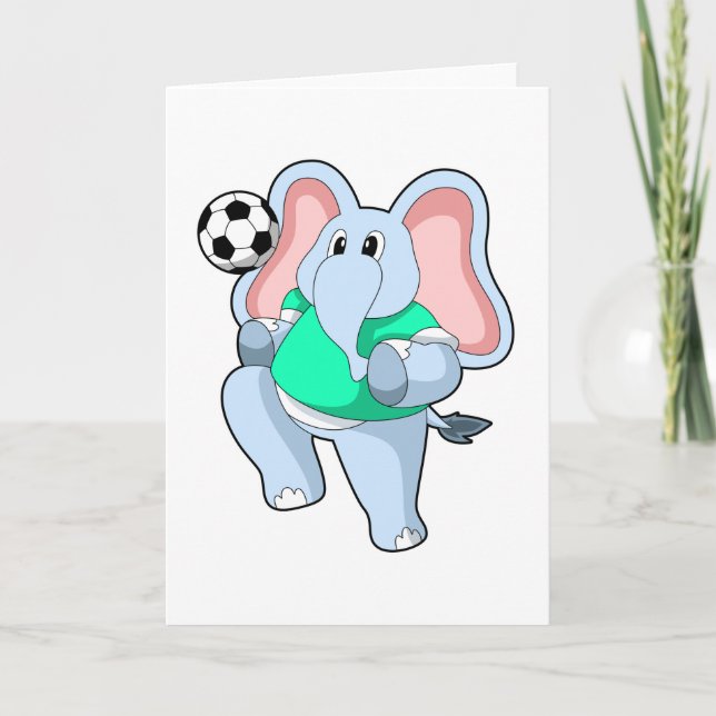 Tarjeta Elephant as Soccer player with Soccer.PNG (Anverso)