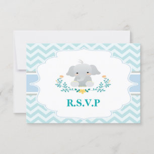 Tarjeta Elephant Baby Shower RSVP