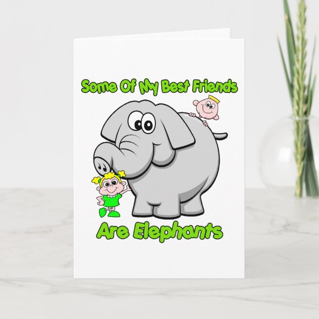 Tarjeta Elephant Best Friends (Anverso)