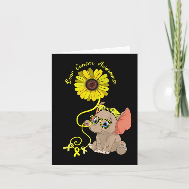 Tarjeta Elephant Brain Aneurysm Awareness Burgunbon (Anverso)
